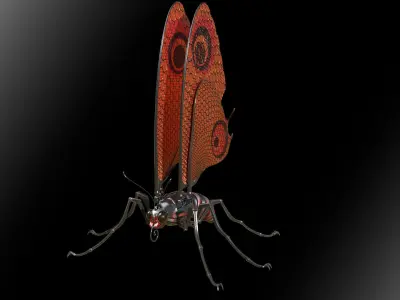 Mechanical Butterfly 3D model purchase