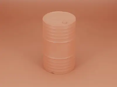 Old Metal Cylinder Drum Low-poly 3D model