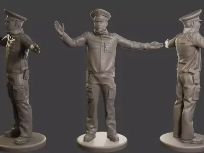 Male Slovac Traffic Police STP 005 3D print model
