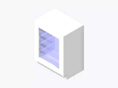 Storage Unit - Under Bench - Integral - Type 5 Low-poly 3D model