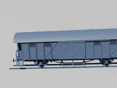 Boxcar Wagon 3D model