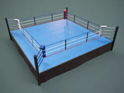 Boxing Ring PBR Low-poly 3D model