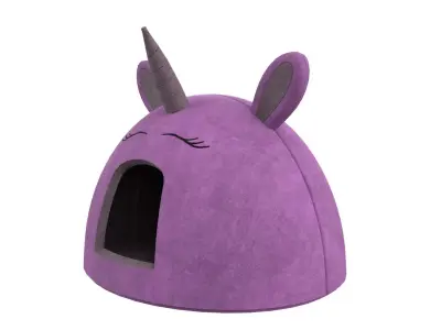 Unicorn Meow Hut Cat Hut Cat Tent Cozy Pink 3D model
