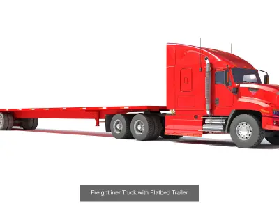 Flatbed Truck Collection  3D Model Pack