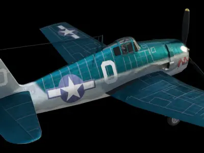 Grumman F6F Hellcat Low-poly 3D model order