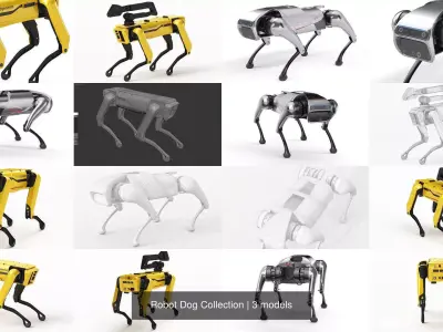 Robot Dog Collection 3D Model Pack