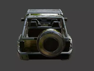 Jeep upper body part 3D model PBR