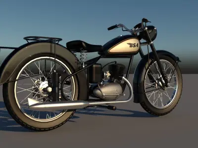 BSA Bantam D1 motorcycle 3D model