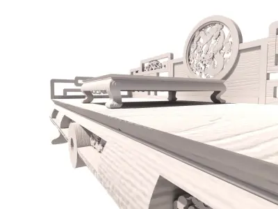 Traditional Chinese Couch 3D model