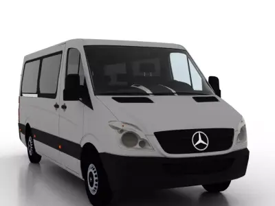 Mercedes Benz Sprinter L2H1 2009 Passenger EU 3D model