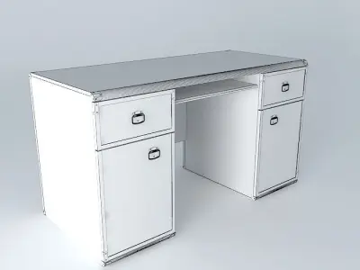 Indiana red pine desk 3D model