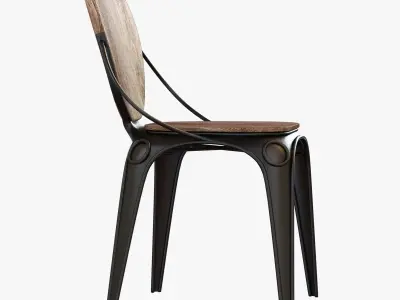 zuiver louix chair black 3D model