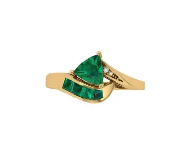 Solitaire Engagement Ring 3D print model 110