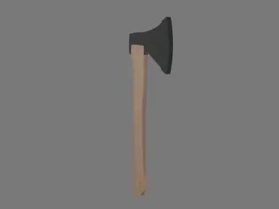 Low Poly Lumberjack Ax Free low-poly 3D model