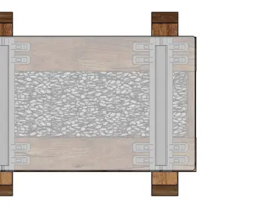 table 3D model railway track theme Low-poly 3D model