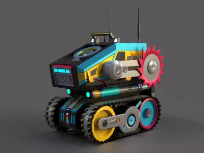 Battle Bot - Dr Doom Low-poly 3D model