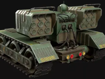 UGV Concept-3B-Forest-Dirty Low-poly 3D model