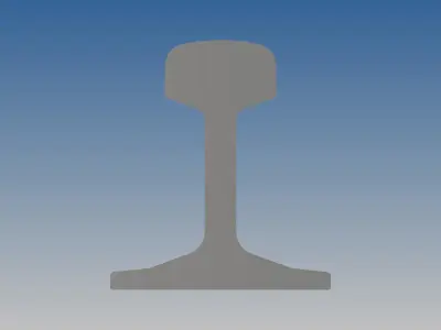 British Standard-EN13674  56E1  rail 3D model