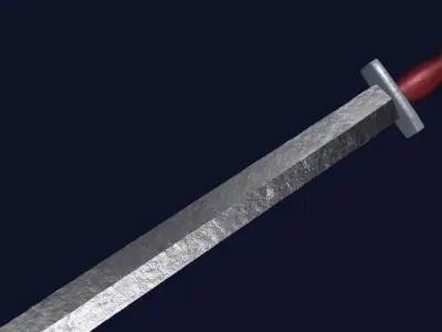Gladius sword with Xyphos handle Low-poly 3D model