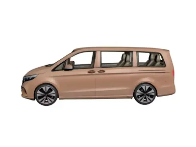 Mercedes EQV 2026 Minibus Luxury Electric Passenger Van 3D model