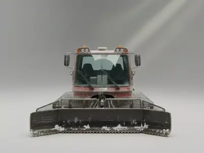 Prinoth Leitwolf Snow Groomer Heavy Machinery 3D Model low poly Low-poly 3D model