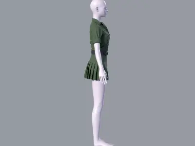 Womens casual outfit 3D model