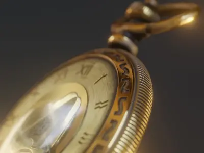 Antique Pocket Watch 3D model