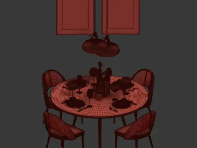 Dinning Set 09 3D model