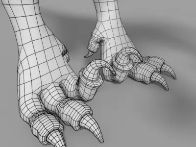 Velociraptor Low-poly 3D model shop
