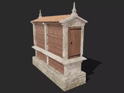 Galician Granary Horreo 3D model