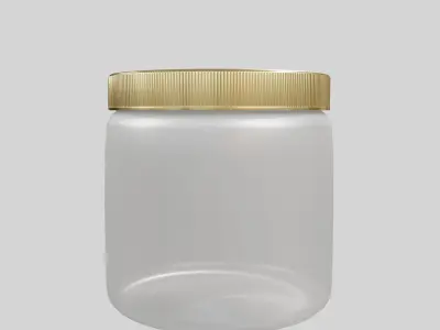 Tabletbox 1 clear glass jar Low-poly 3D model
