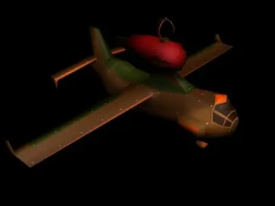 Cartoon AirPlane 2 Low-poly 3D model