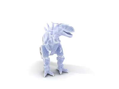 Mecha Dinosaur Robot Model Pack Low-poly 3D model