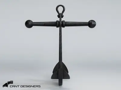 Ship Anchor 3D Model Low-poly 3D model
