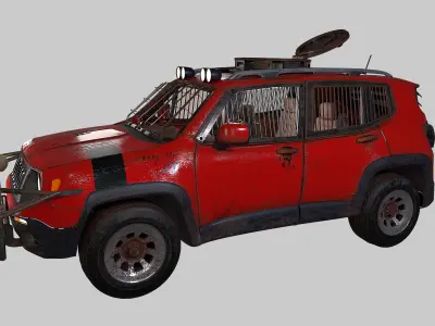 Zombie Apocalypse Jeep Renegade 3D model