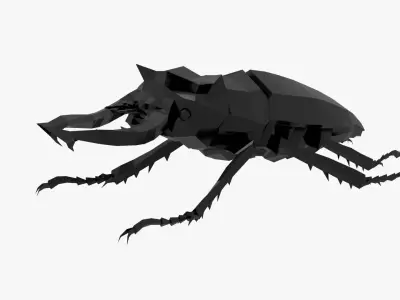 Bug low poly beetle Low-poly 3D model
