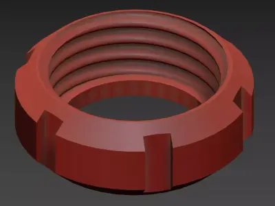 Ecrou threaded nut 3D print model