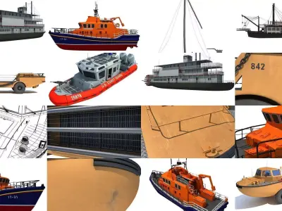 3D Boat Models Collection 3D Model Pack