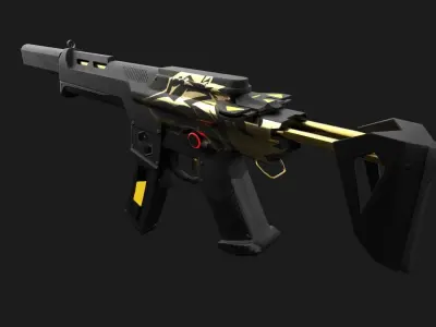 Sci-fi Spectre M4 Low-poly 3D model