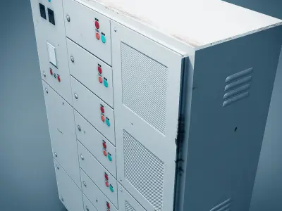 Industrial Unit Low-poly 3D model