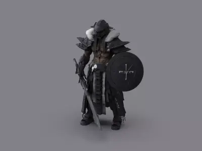 Night City Character Warrior Free 3D model