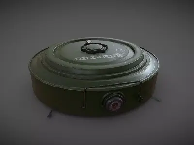A soviet military robot vacuum cleaner 3D model