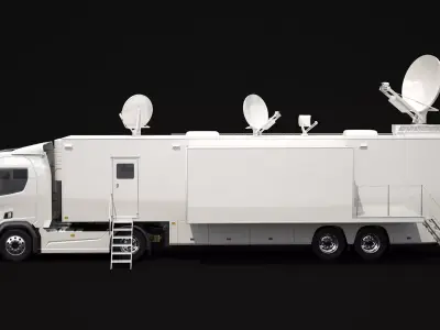 Generic TV Truck Trailer 3D model