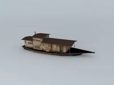Huizhou Tanka people boat Free 3D model