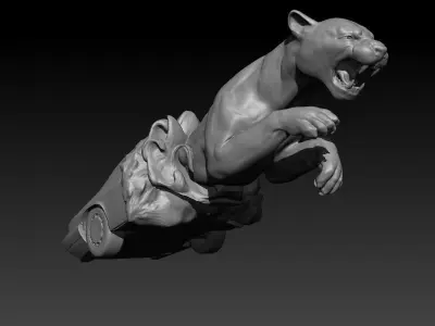 JAGUAR WILD CAT JAGUAR CAR  3D print model