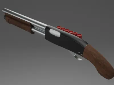 Shotgun Remington 870 3D model