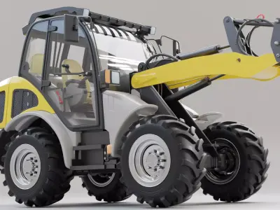 Kramer 8105 Wheel Loader Low-poly 3D model
