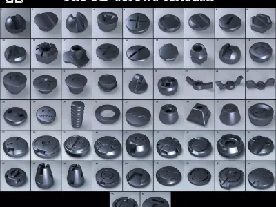 The 3D screws kitbash by Ulfh3dnar 3D model