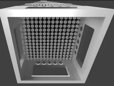 Nuclear fuel rod bundle 3D model