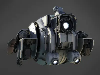 UP-Drone futuristic looking robot 3D model